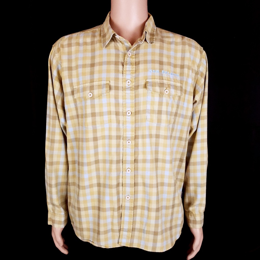 Patagonia Man Button Shirt Pockets Long Sleeves Check Size L